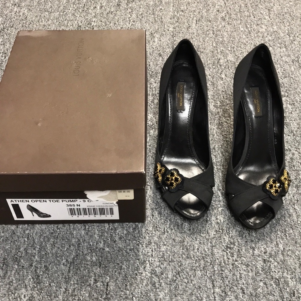 Authentic Louis Vuitton  Athen Open Toe Pump